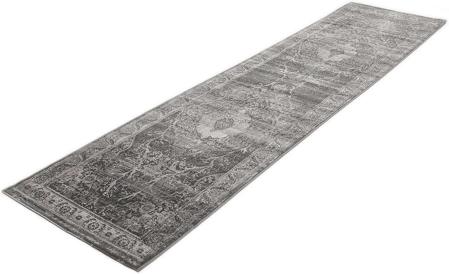 Langwerpig laagspolig tapijt 80 x 300 cm voor woonkamer slaapkamer hal en kantoor modern en stijlvol