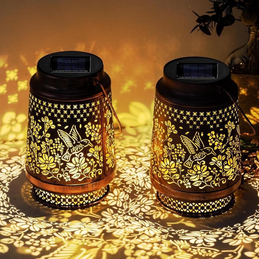 Lantaarn op zonne-energie voor buiten tuin lantaarn voor buiten IP65 waterdicht zonnelamp voor tuin buiten tafel terras balkon camping binnenplaats decoratie (2)