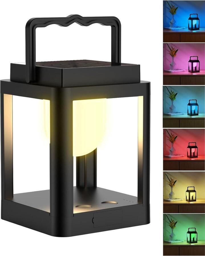 RGB Zonnelamp voor buiten 10 RGB zonnelamp met veranderende kleuren IP54 waterdicht Tuinverlichting Oplaadbaar Hangterras Tafellamp