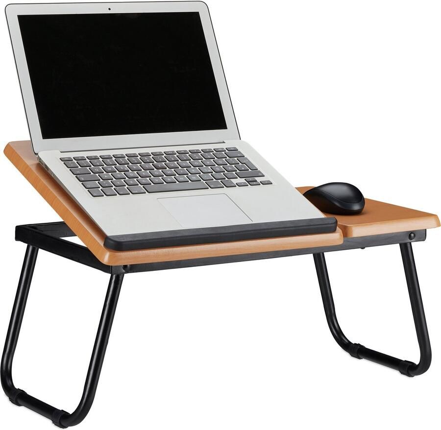 Relaxdays laptopstandaard verstelbaar 4 standen 23 5 x 56 3 x 31 6 cm ergonomisch lapoptafel