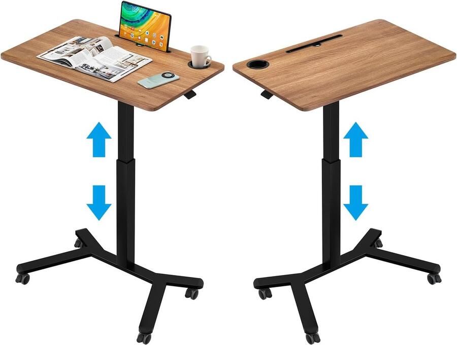 Laptoptafel in hoogte verstelbaar laptopbureau computertafel voor bank bed bank kantoor (beige)