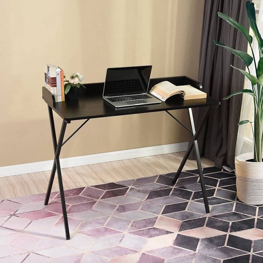 Laptoptafel thuiskantoor bureau eenvoudige montage metalen frame ‎120 x 50 x 81 cm