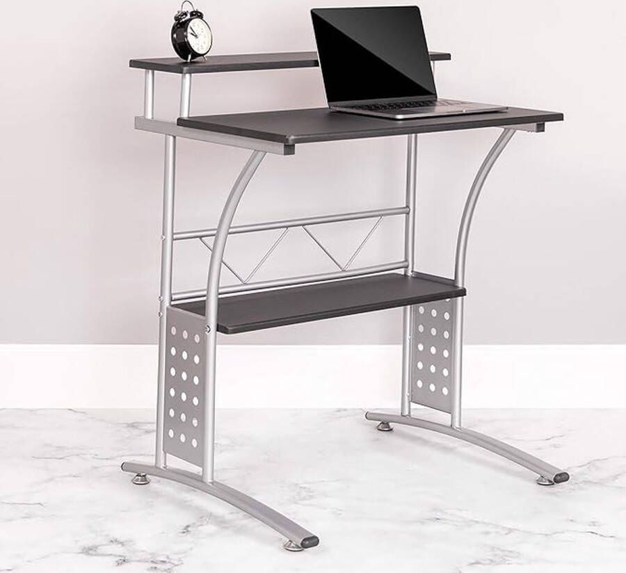 Laptoptafel thuiskantoor bureau eenvoudige montage metalen frame 59.7D x 71.1W x 83.8H centimetres