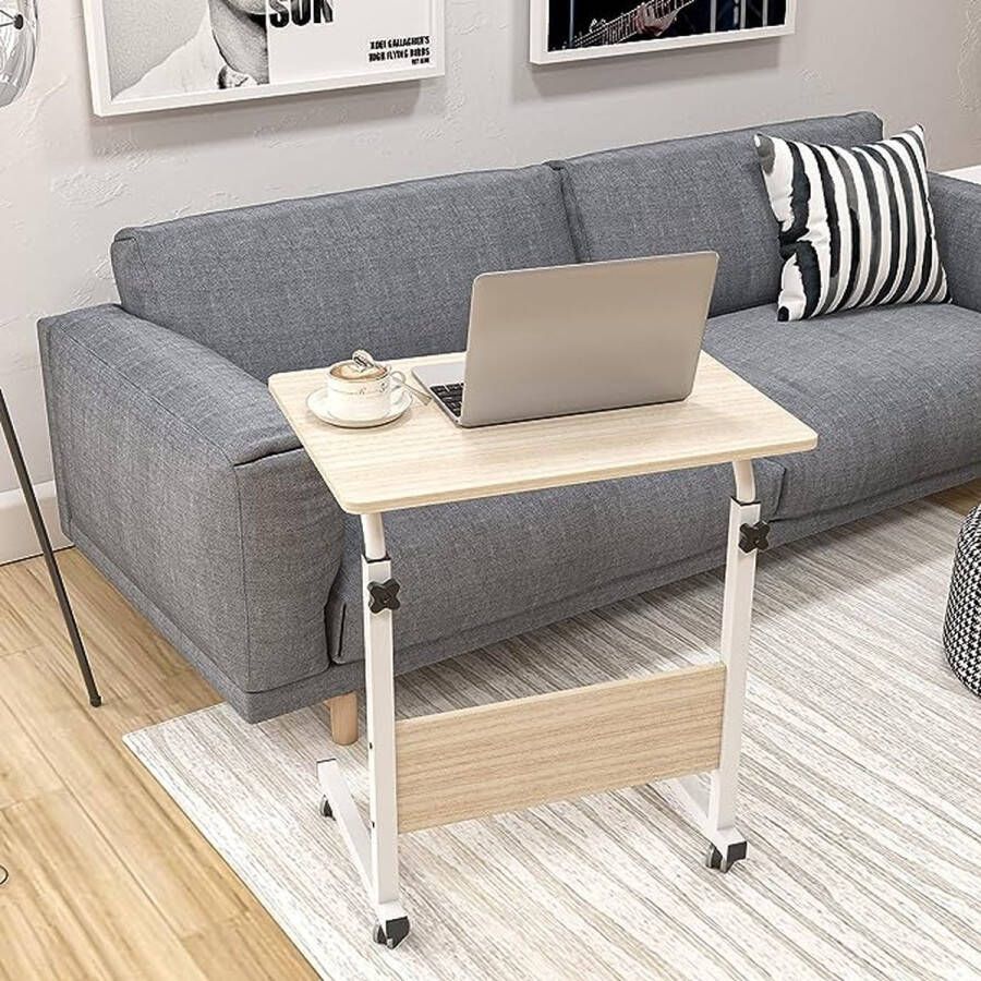 Laptoptafel thuiskantoor bureau eenvoudige montage metalen frame 60 x 40 cm
