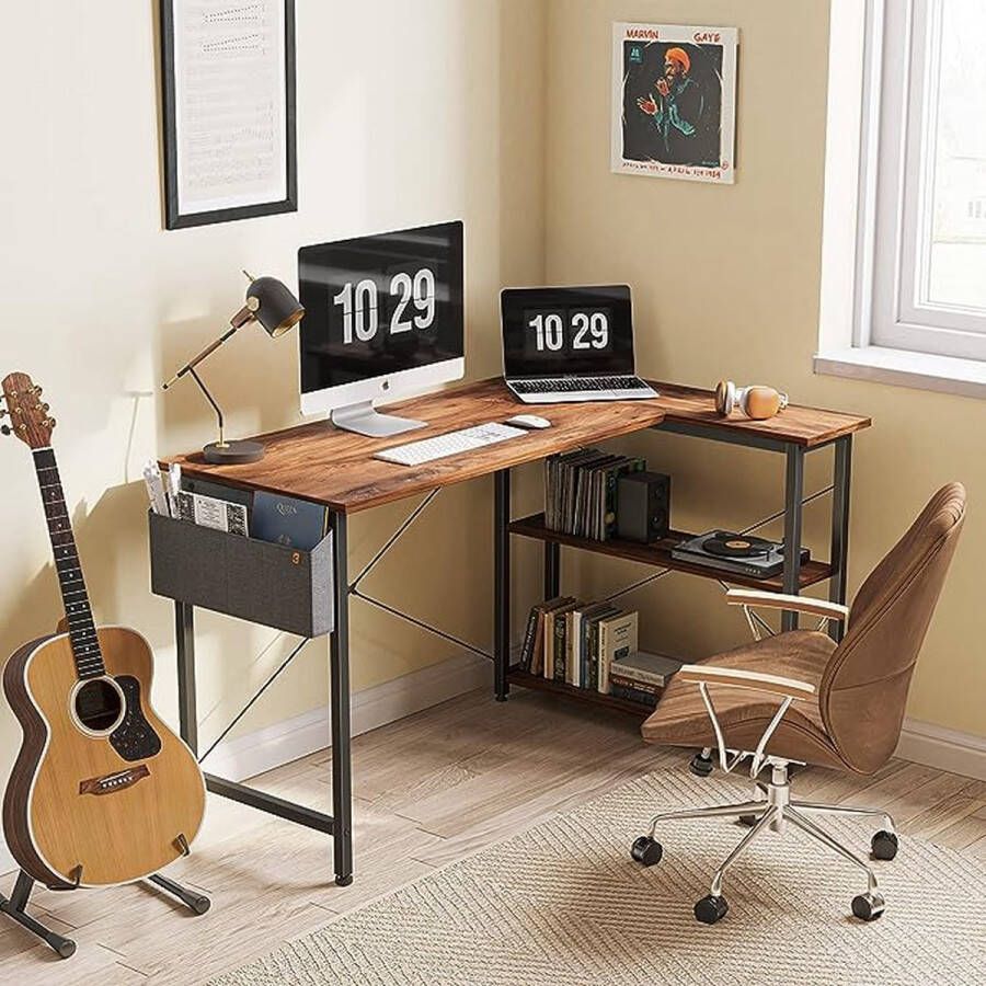 Laptoptafel thuiskantoor bureau eenvoudige montage metalen frame ‎69.85 x 101.6 x 72.9 cm