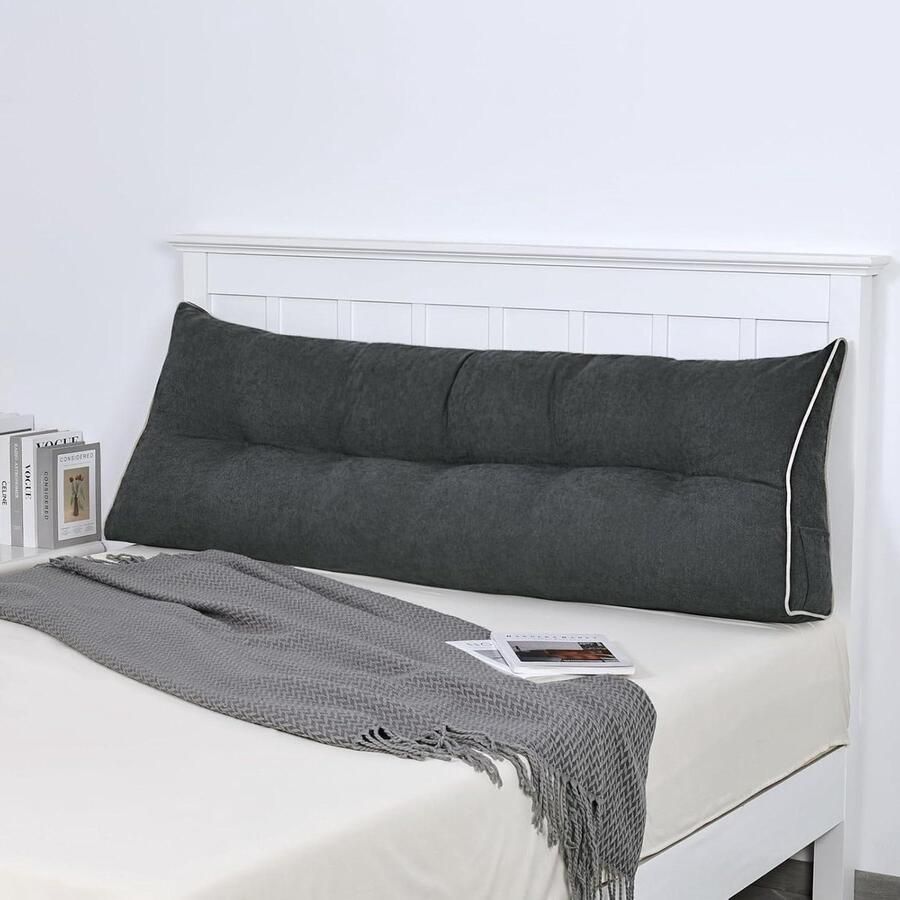 Large Bolster Pillow for Bed Triangle Reading Pillow for Back Support Sitting in Bed Backrest Positioning Support Pillow Long Day Bed Pillow 120 * 50 * 20cm