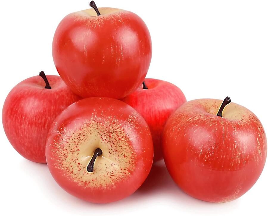 LATRAT 5 stuks kunstrode appels kunstrode appels decoratie realistische nep fruitappels voor kommen decoratie tafel centerpieces zomer appels decoraties feest