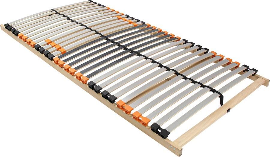 Lattenbodem 140 x 200 cm Ergonomische 7 zones bedbodem met verstelbaar hoofdeinde 28 latten Belastbaar tot 140 kg
