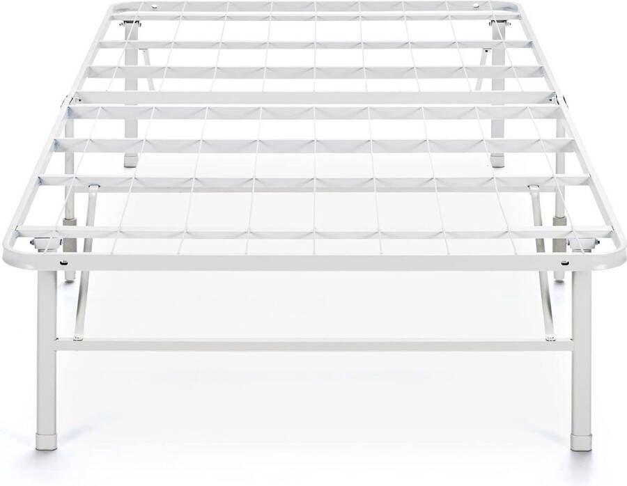 Lattenbodem 35 cm zonder montage metalen bedframe eenvoudige montage opbergruimte onder het bed 100 x 200 cm wit