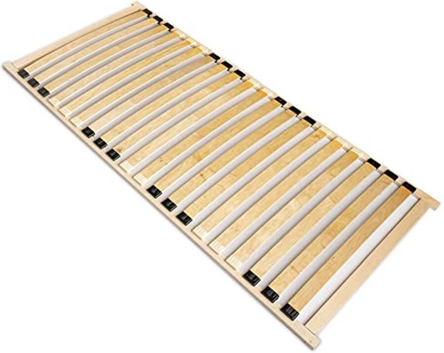 Lattenbodem 70 x 200 cm Hoogwaardig Bedframe met Gebogen Berkenlatten Inklapbaar en Geschikt voor Schuim- en Veermatrassen
