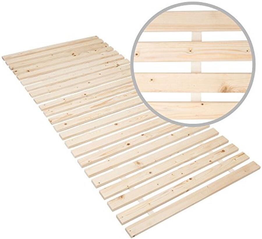 Lattenbodem 70 x 200 cm Houten Rol-lattenbodem voor Optimale Ventilatie