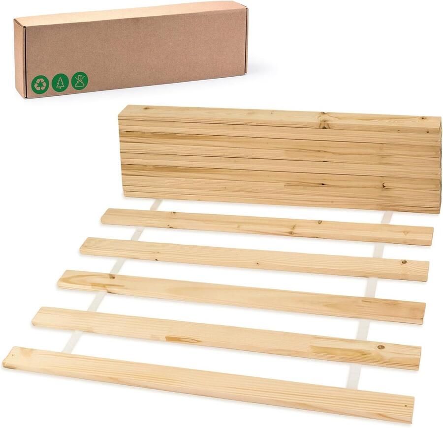 Lattenbodem Premium 70 x 200 cm Rolbare lattenbodem Hout