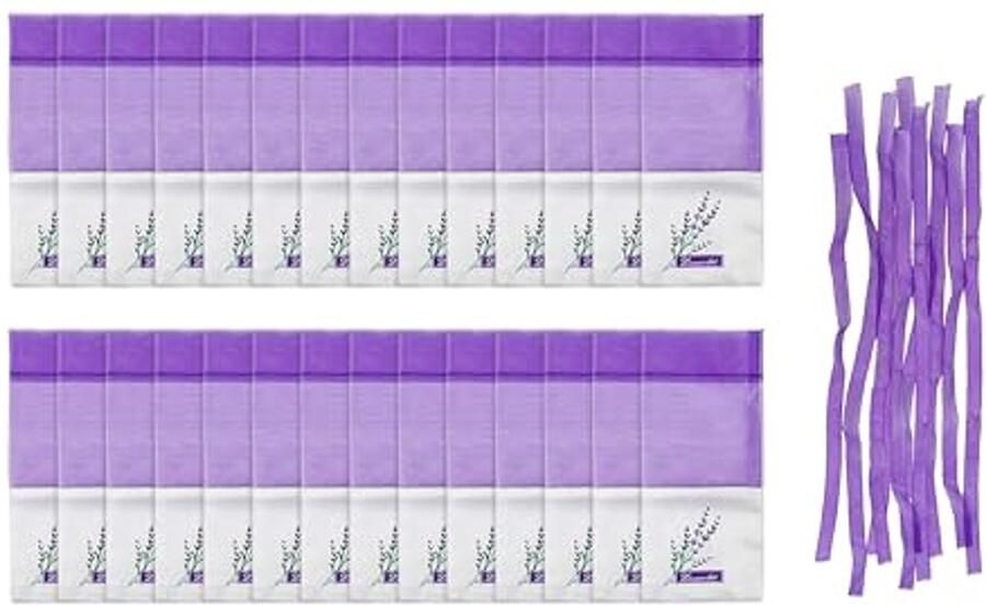 Lavendelzakjes 28 Stuks Geurzakjes voor Kledingkast en Decoratie