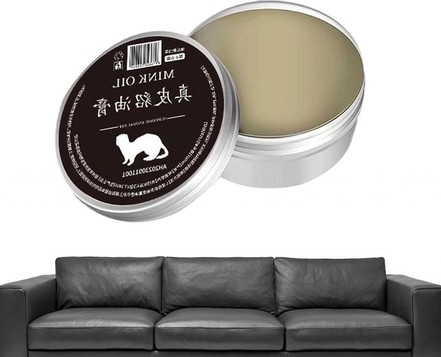Leather Care Balm Mink Oil Leather Care Balm Leather Recoloring Balm Gentle and Safe Leather Cleaner Conditioner for Car Interiors Bags Clothing Saddles Shoes and Sofas
