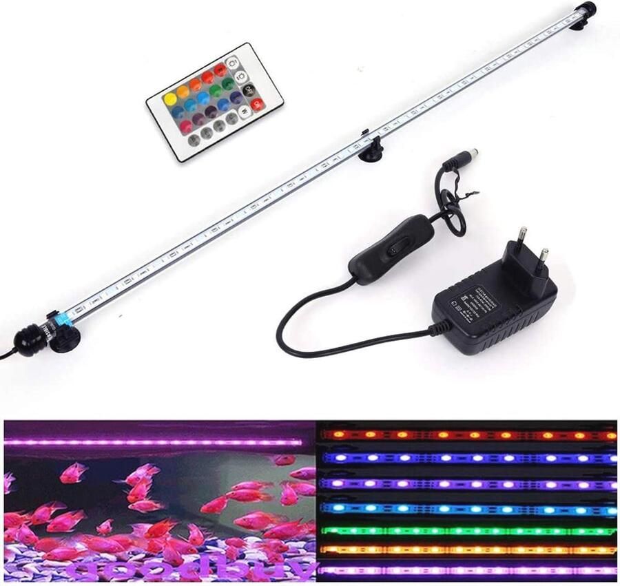 LED Aquarium Verlichting Onderwater Lamp RGB met Afstandsbediening voor Vissen