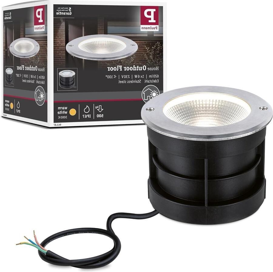 LED buitenverlichting grondinbouwlamp Floor IP67 1x6 watt edelstaal aluminium 3000 K
