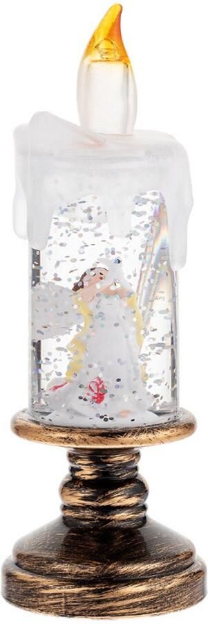 LED Kaarsen LED Kerst Vlamloze Kaarslamp Geschikt voor Huisdecoratie Kerst Sneeuwbal Kaars Draaibare Kaars Bureau Nachtlampje Kerst Raam Kaarshouder Op Batterijen- Engel