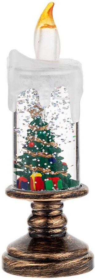 LED Kaarsen LED Kerst Vlamloze Kaarslamp Geschikt voor Huisdecoratie Kerst Sneeuwbal Kaars Draaibare Kaars Bureau Nachtlampje Kerst Raam Kaarshouder Op Batterijen- kerstboom