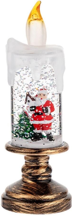 LED Kaarsen LED Kerst Vlamloze Kaarslamp Geschikt voor Huisdecoratie Kerst Sneeuwbal Kaars Draaibare Kaars Bureau Nachtlampje Kerst Raam Kaarshouder Op Batterijen- de Kerstman