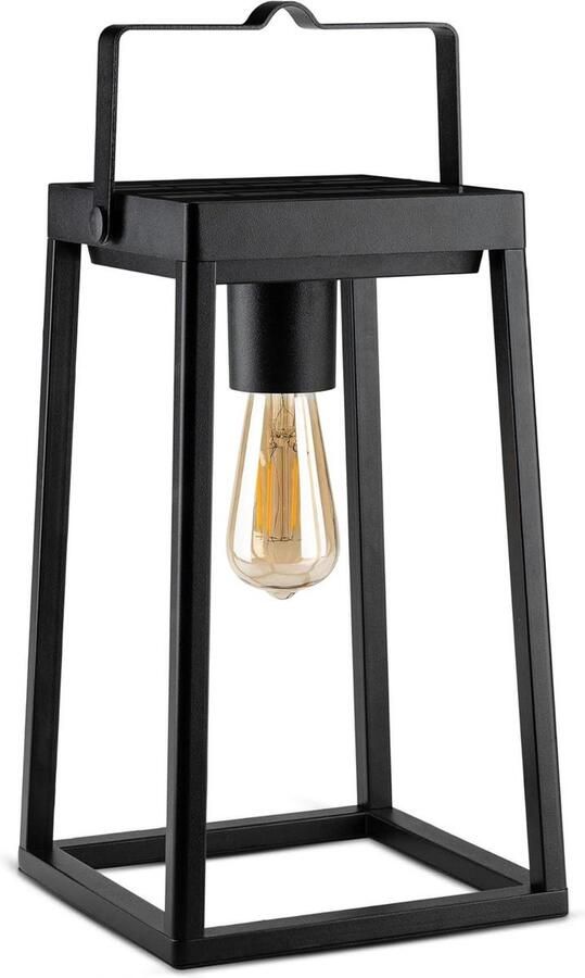 Led-lantaarn op zonne-energie voor buiten IP44 waterdicht Tuindecoratie met 3 lichtmodi Oplaadbaar via USB-C Solar tafellamp