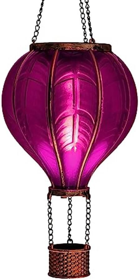 LED Solar Tuinlantaarn met Vlameffect en 20 Warmwitte Lichten Hanglamp voor Buiten Hoogte 40 5 cm