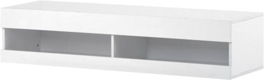 GOTAGEE LED TV-meubel TV-lowboard in het wit met LED-verlichting TV-meubel met veel opbergruimte voor uw woonkamer 140x40x30 5cm wit
