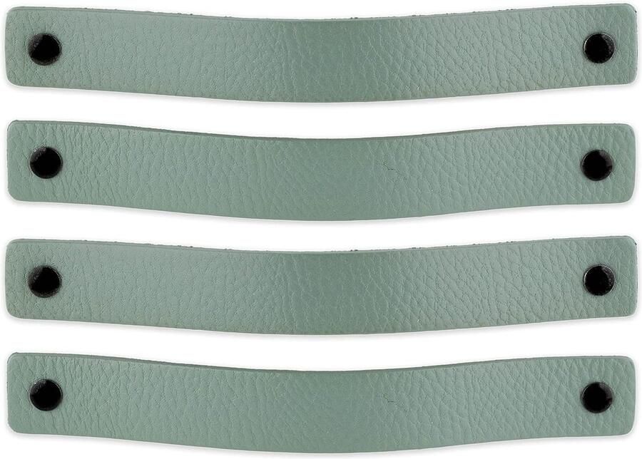 Lederen Handgrepen Upgrade je Meubels Set van 2 Natuurlijk Leer 20 cm