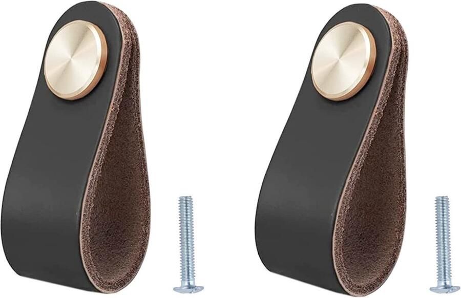 Lederen handgrepen voor meubels 2 stuks handgemaakt 6 4 x 2 5 cm