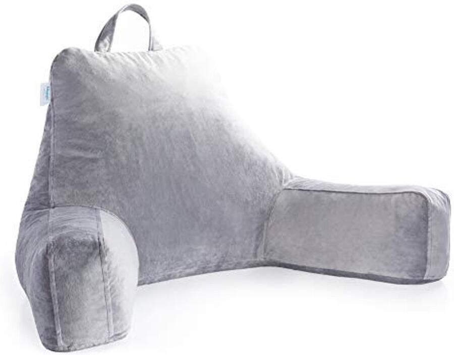 Leeskussen met memory foam comfortabel rugkussen voor bed lezen spelen en tv-kijken XL armleuning kussen