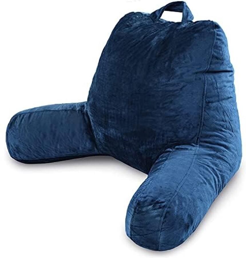 Leeskussen met Versnipperd Geheugenschuim en Rugleuning voor Volwassenen – Ergonomisch Zitkussen voor Bed en Bank