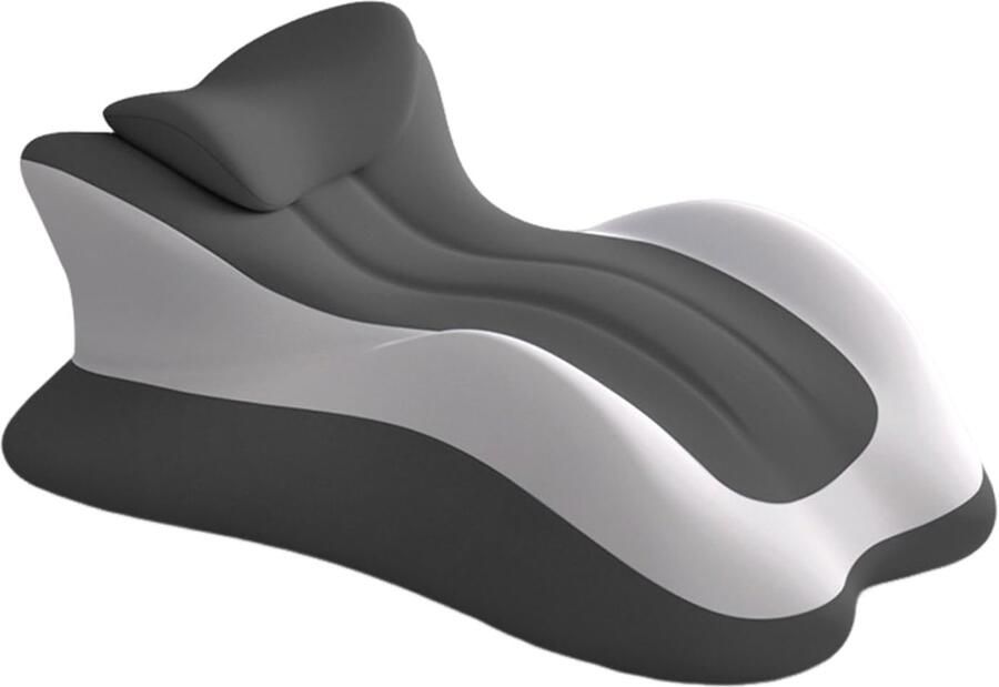 AULEDIO Leeskussen Multifunctioneel slaapkussen Ergonomisch golvend wigkussen Kussen Lendensteunkussen Ontspanningskussen om in bed te zitten of te lezen (grijs)