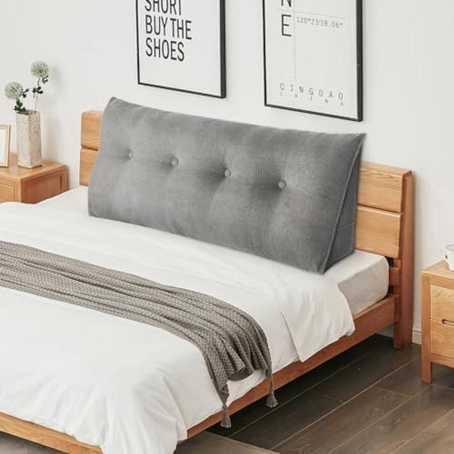 Leeskussen voor bed en bank driehoekig wigkussen voor lendensteun en positionering