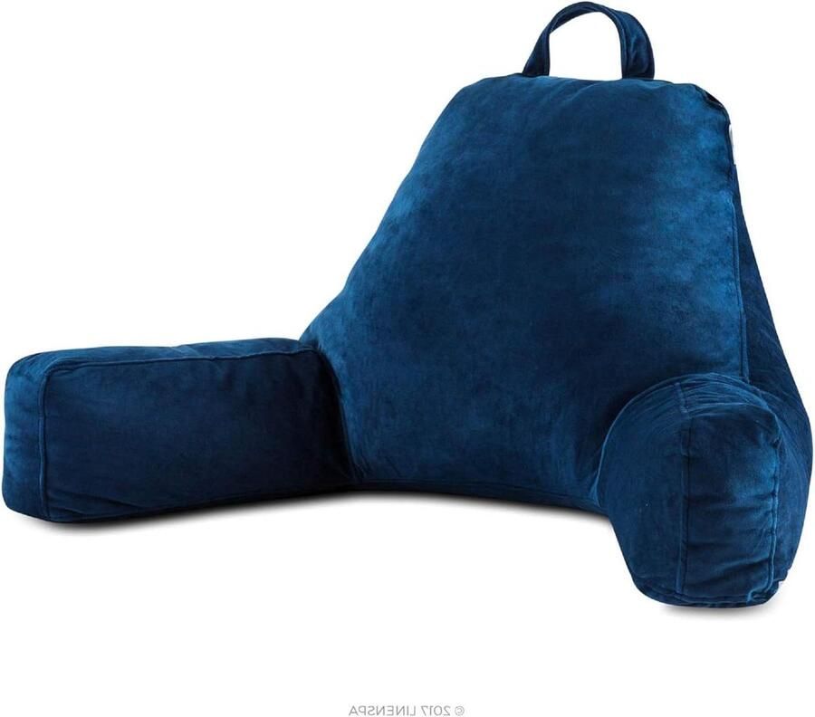 Leeskussen voor in bed groot ontwerp traagschuim vulling volwassenen ontspannen tv kijken zachte velours hoes extra groot leeskussen voor in bed