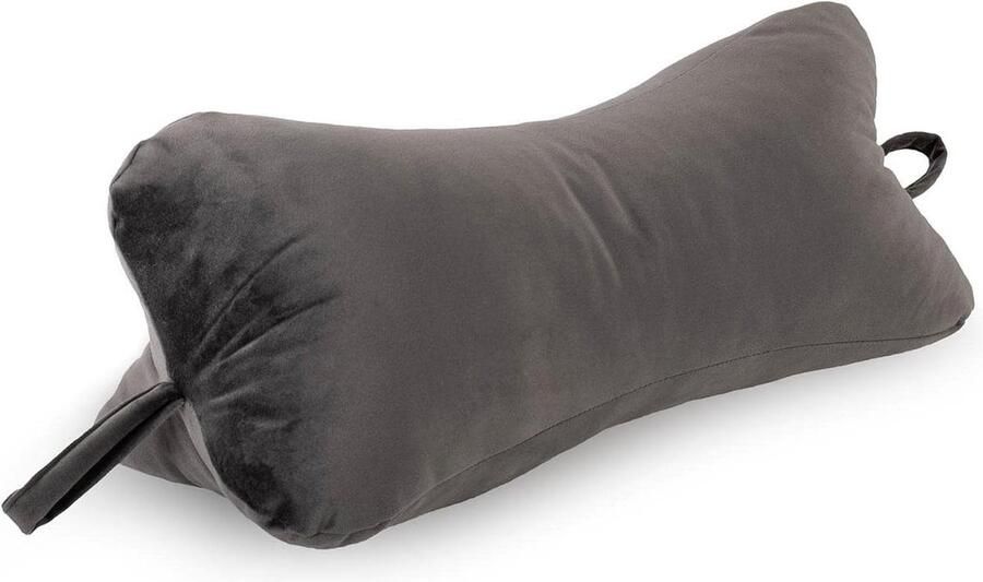 Leeskussen voor in bed Hoofdkussen Leeskussen Nekkussen Nekrol Donkergrijs Fluweel leeskussen voor in bed