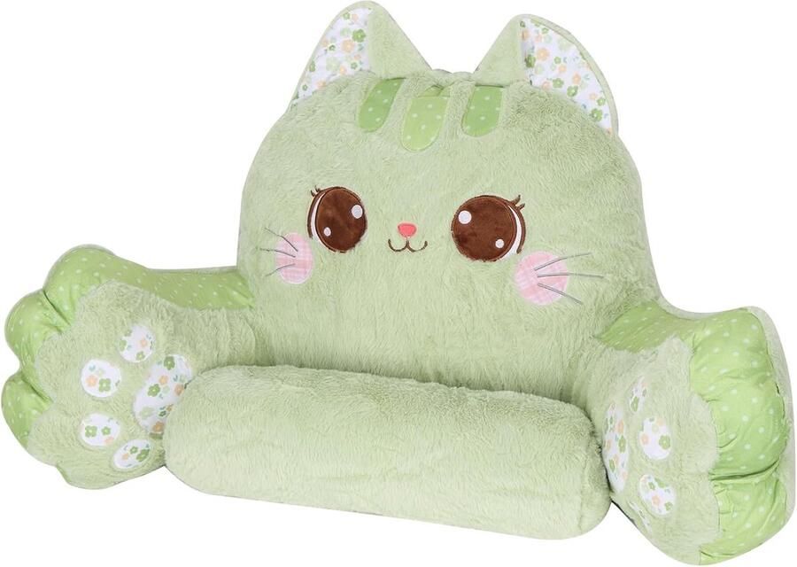 Leeskussen voor in bed Leeskussen Zitkussen Relax Kussen Bookseat Leeskussen Voor Boeken Wigkussen bed Zitkussen Ergonomisch Book Seat Lichtgroen