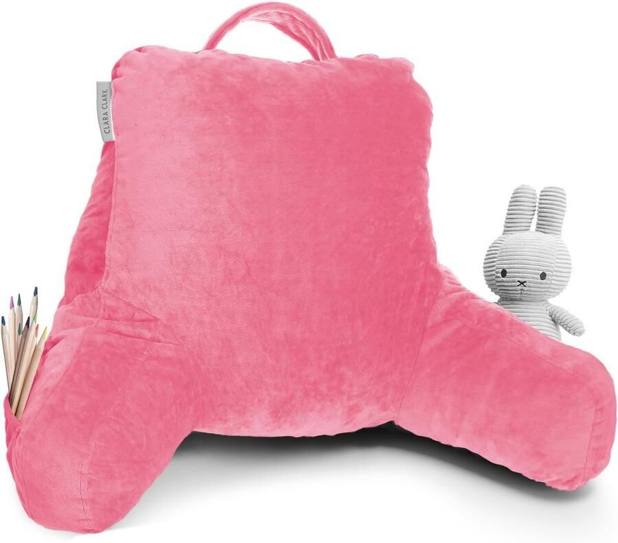 Leeskussen voor kinderen met armen en zakken Klein traagschuim rugsteunkussen voor bed