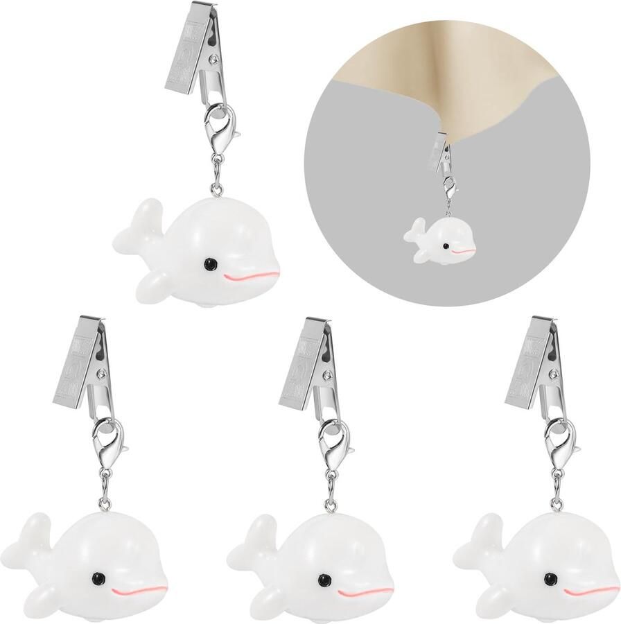 LEGENTLISUR 4-delige set dolfijn tafelkleedgewichten clips tafelkleeddecoratie tafelkleedgewichten buiten schattige tafelkleedgewichten zwaar voor thuis picknick kamperen feest