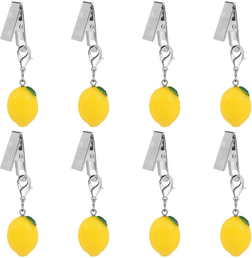 LEGENTLISUR 8-delige set citroen tafelkleedgewichten clips tafelkleeddecoratie tafelkleedgewichten buiten schattige tafelkleedgewichten zwaar voor thuis picknick kamperen feest