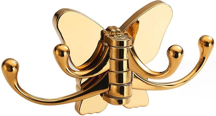 Legering Vlinder Swivel 4 Arm Haak Opvouwbare Muur Haken 4 Prong Wandhaken Vintage Handdoek Haken Gouden Kapstok Haken Verstelbare Gewaad Haak Opvouwbare Kapstok Haken Hangers