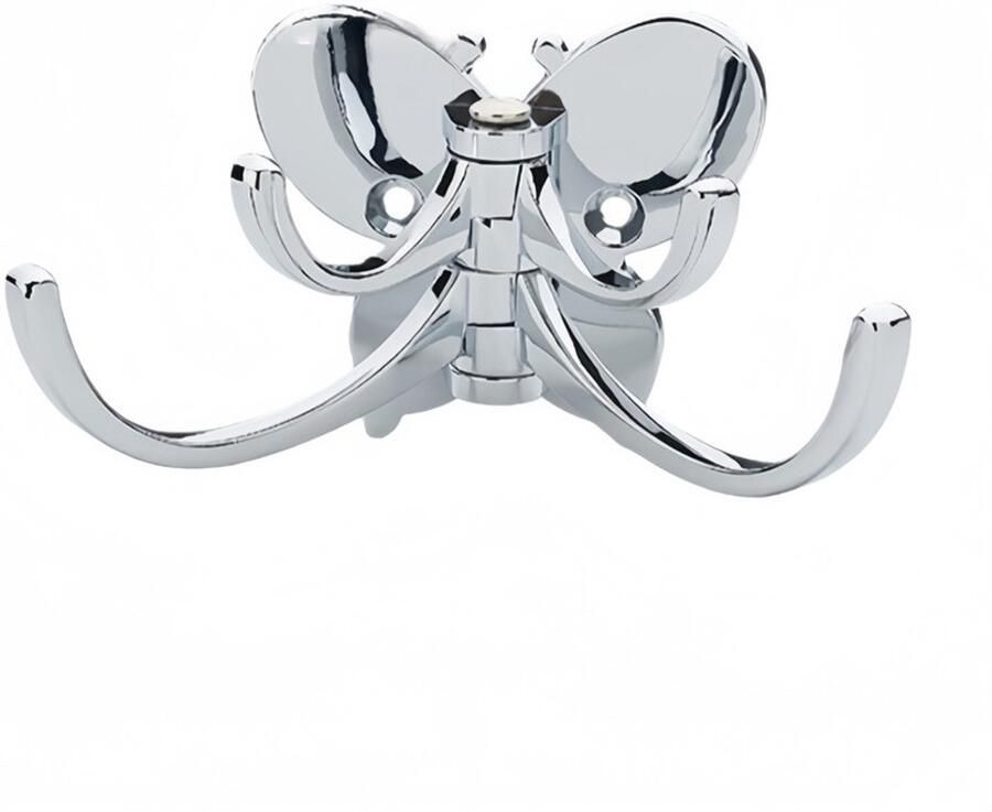 Legering Vlinder Swivel 4 Arm Haak Opvouwbare Muur Haken 4 Prong Wandhaken Vintage Handdoek Haken Zilver Kapstok Haken Verstelbare Gewaad Haak Opvouwbare Kapstok Haken Hangers