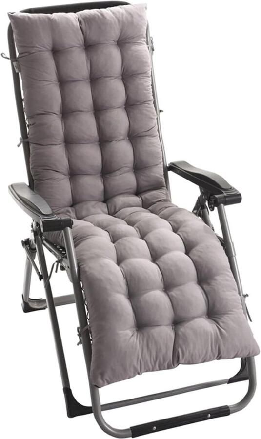 Leisure Chair Cushion High Back Thickened Rattan Chair Cushion Bench Cushion Indoor & Outdoor Breathable 155x48cm (Grey)