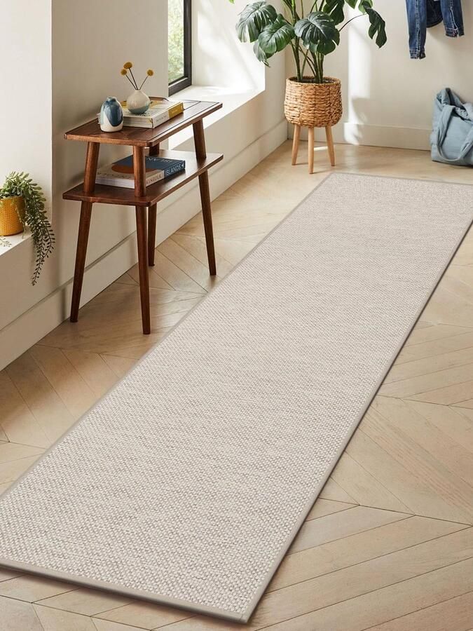LEKEEPGO Haltloper 65x240cm wasbaar haltapijt halloper keukentapijt wasbaar antislip keukenloper antislip absorberende loper voor keuken hal wasruimte beige