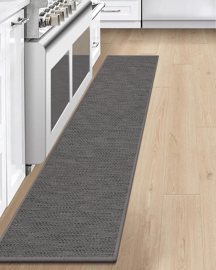 LEKEEPGO Wasbaar antislip keukenkleed 43x200cm antislip keukenloper keukenmatten wasbaar tapijt loper gang absorberend tapijt loper voor keuken gang wasruimte grijs