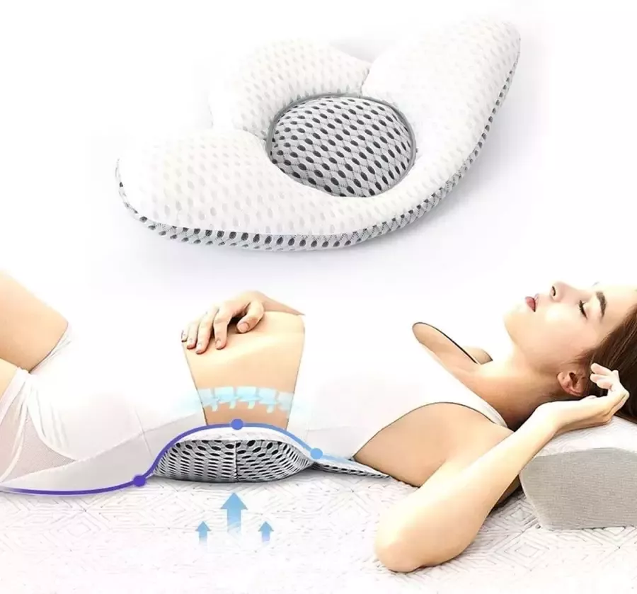 Lendenkussen voor bed rugkussens ondersteunen slaapkussen driehoekig lendenkussen voor rug vulling en ondersteuning kunnen slaap- en tailleklachten verlichten (rugkussen)