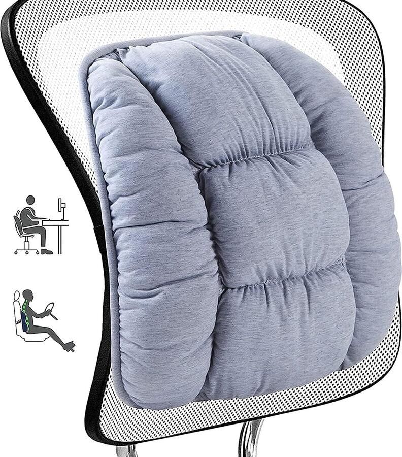 Lendenkussen Zachte lendensteun voor rugpijnverlichting Universeel voor auto bureaustoelen en thuis