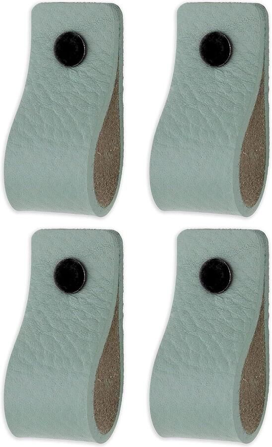 Leren handgrepen Vaalgroen 4 stuks 125 x 25 cm Kastgreep Deurgreep voor meubels keuken badkamer dressoir