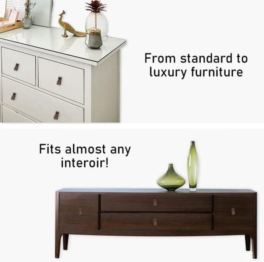 Leren Handgrepen voor Meubels Kastgreep en Deurgreep 12 5 cm x 2 5 cm 2 Stuks in Kleuren