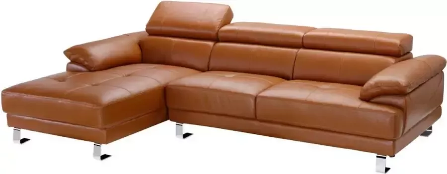 LINEA SOFA Leren hoekbank EXCELSIOR II karamel bruin Hoek links L 265 cm x H 74 cm x D 165 cm - Foto 2