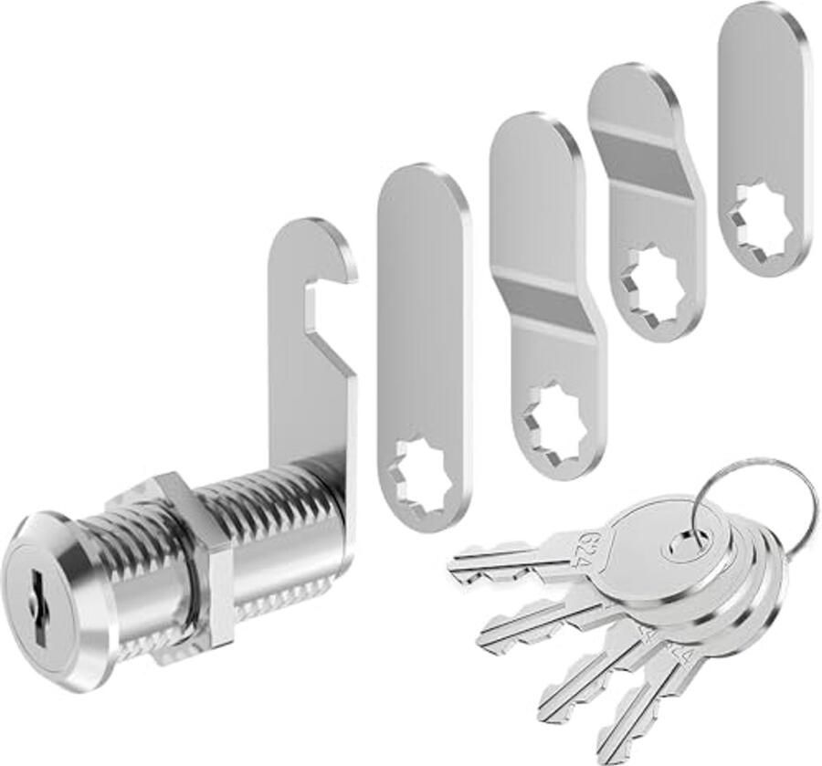 Letterbox Lock met 4 Sleutels en Flexibele Slotplaten Geschikt voor Kasten en Brievenbussen