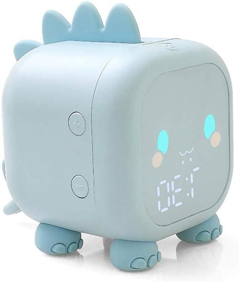Leuke Dinosaurus Digitale Wekker voor Kinderen Nachtkastje Kinderslaap Trainier Bevat Wakker Licht en Nachtlicht Verjaardagscadeaus voor Kinderen en Volwassenen